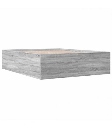 vidaXL Bed Frame without Mattress Grey Sonoma 150x200 cm