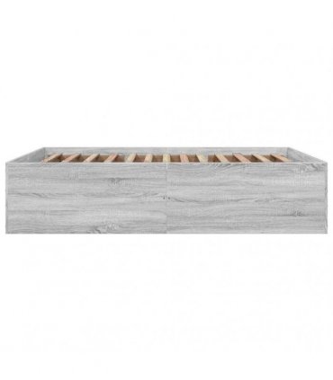vidaXL Bed Frame without Mattress Grey Sonoma 150x200 cm
