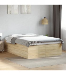vidaXL Bed Frame without Mattress Sonoma Oak 140x200 cm