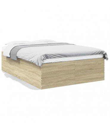 vidaXL Bed Frame without Mattress Sonoma Oak 140x200 cm