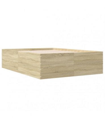 vidaXL Bed Frame without Mattress Sonoma Oak 140x200 cm