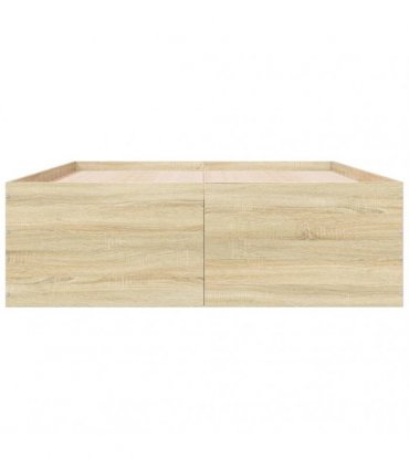 vidaXL Bed Frame without Mattress Sonoma Oak 140x200 cm
