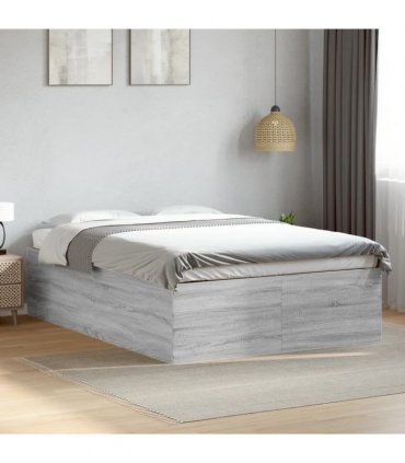 vidaXL Bed Frame without Mattress Grey Sonoma 140x200 cm