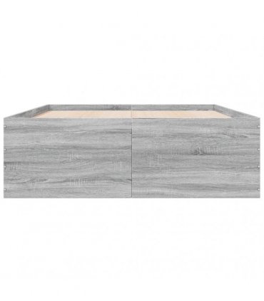 vidaXL Bed Frame without Mattress Grey Sonoma 140x200 cm