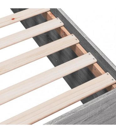 vidaXL Bed Frame without Mattress Grey Sonoma 140x200 cm