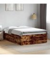 vidaXL Bed Frame without Mattress Smoked Oak 120x200 cm