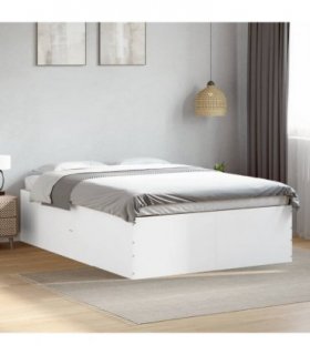 vidaXL Bed Frame without Mattress White 135x190 cm