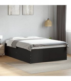 vidaXL Bed Frame without Mattress Black 135x190 cm