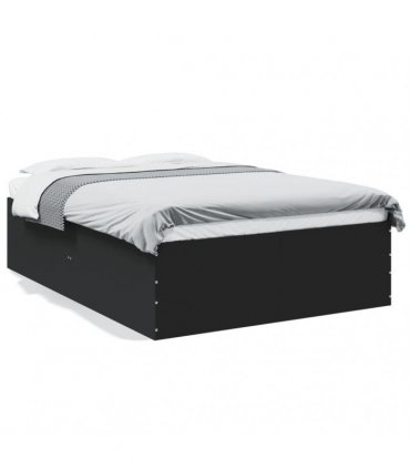 vidaXL Bed Frame without Mattress Black 135x190 cm