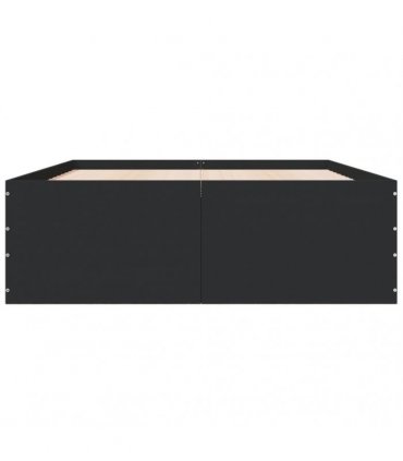 vidaXL Bed Frame without Mattress Black 135x190 cm