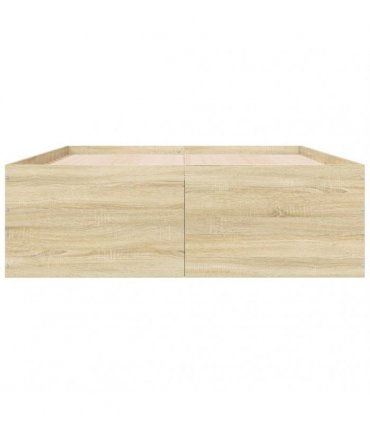 vidaXL Bed Frame without Mattress Sonoma Oak 135x190 cm