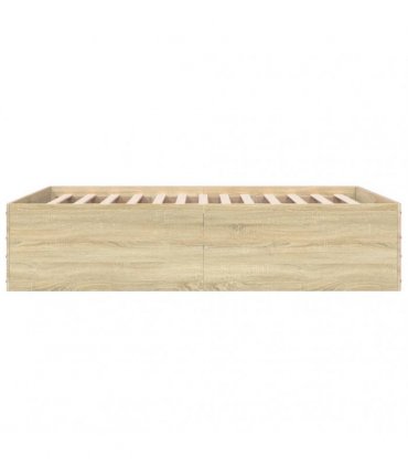vidaXL Bed Frame without Mattress Sonoma Oak 135x190 cm