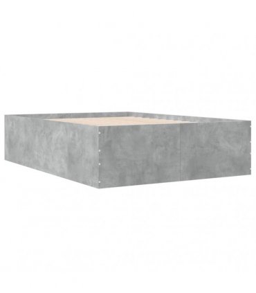 vidaXL Bed Frame without Mattress Concrete Grey 135x190 cm