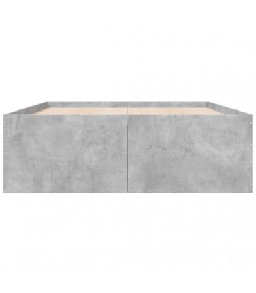 vidaXL Bed Frame without Mattress Concrete Grey 135x190 cm