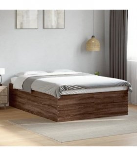 vidaXL Bed Frame without Mattress Brown Oak 135x190 cm