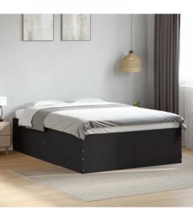 vidaXL Bed Frame without Mattress Black 120x190 cm