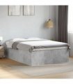 vidaXL Bed Frame without Mattress Concrete Grey 120x190 cm