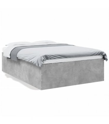 vidaXL Bed Frame without Mattress Concrete Grey 120x190 cm