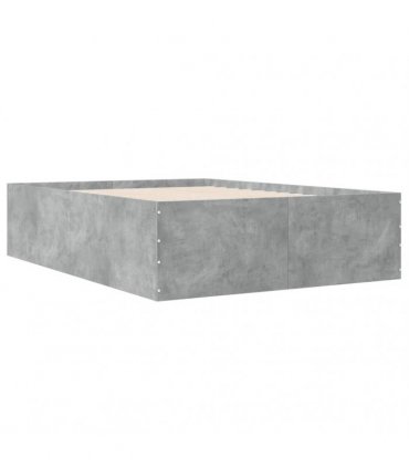 vidaXL Bed Frame without Mattress Concrete Grey 120x190 cm