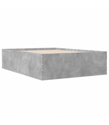 vidaXL Bed Frame without Mattress Concrete Grey 120x190 cm