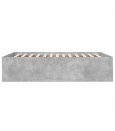 vidaXL Bed Frame without Mattress Concrete Grey 120x190 cm