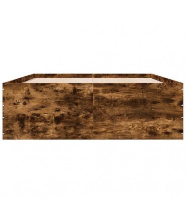 vidaXL Bed Frame without Mattress Smoked Oak 120x190 cm