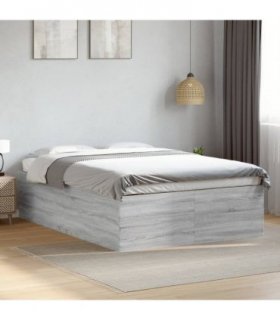 vidaXL Bed Frame without Mattress Grey Sonoma 120x190 cm