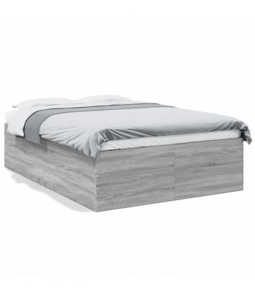 vidaXL Bed Frame without Mattress Grey Sonoma 120x190 cm