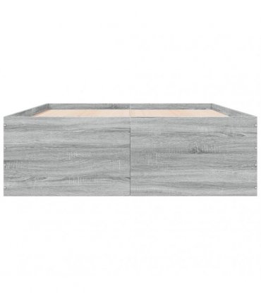 vidaXL Bed Frame without Mattress Grey Sonoma 120x190 cm