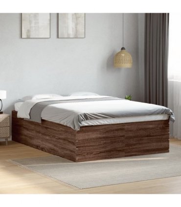 vidaXL Bed Frame without Mattress Brown Oak 120x190 cm