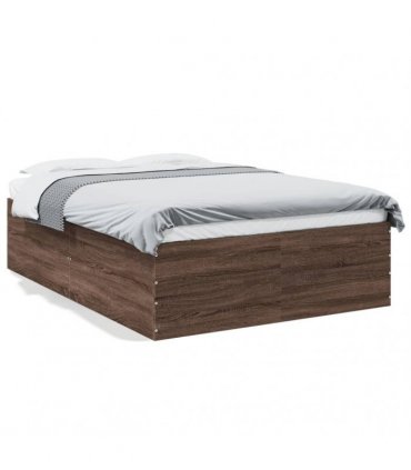 vidaXL Bed Frame without Mattress Brown Oak 120x190 cm