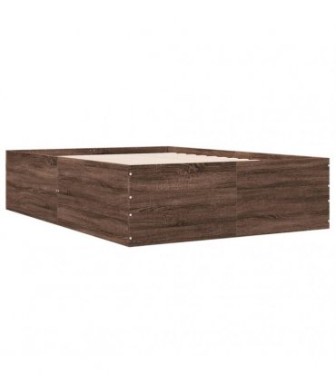 vidaXL Bed Frame without Mattress Brown Oak 120x190 cm