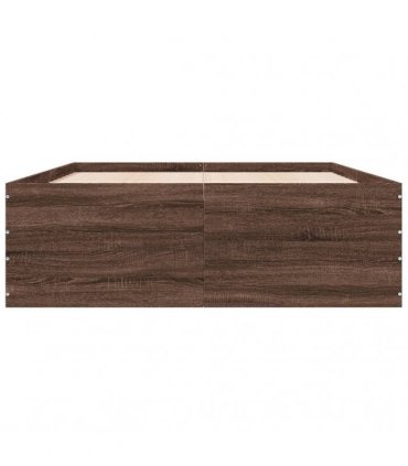 vidaXL Bed Frame without Mattress Brown Oak 120x190 cm