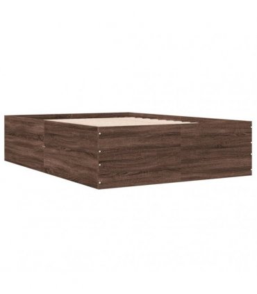 vidaXL Bed Frame without Mattress Brown Oak 120x190 cm