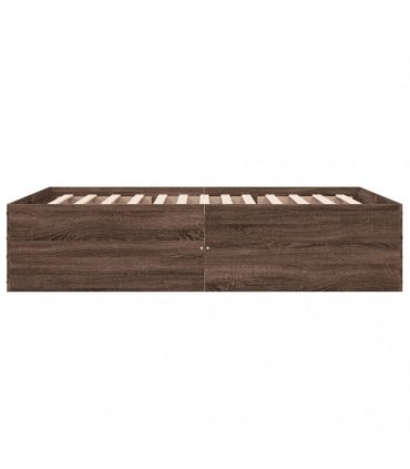 vidaXL Bed Frame without Mattress Brown Oak 120x190 cm