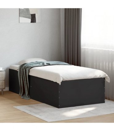 vidaXL Bed Frame without Mattress Black 100x200 cm