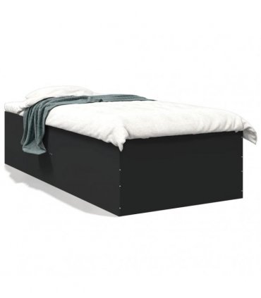 vidaXL Bed Frame without Mattress Black 100x200 cm