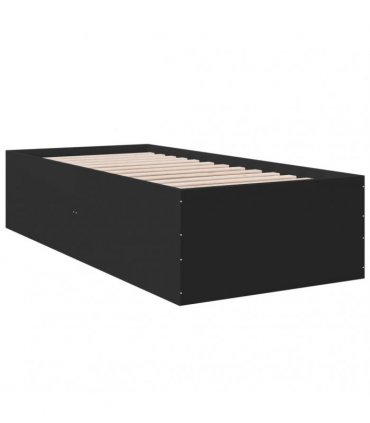 vidaXL Bed Frame without Mattress Black 100x200 cm