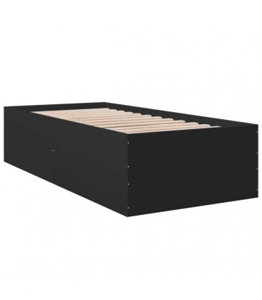 vidaXL Bed Frame without Mattress Black 100x200 cm