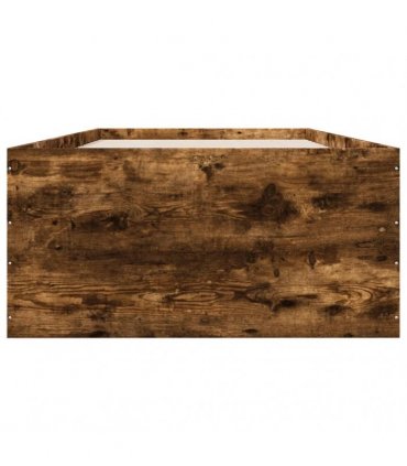 vidaXL Bed Frame without Mattress Smoked Oak 100x200 cm