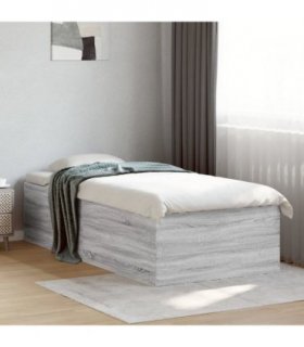 vidaXL Bed Frame without Mattress Grey Sonoma 100x200 cm