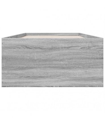 vidaXL Bed Frame without Mattress Grey Sonoma 100x200 cm