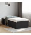 vidaXL Bed Frame without Mattress Black 90x200 cm