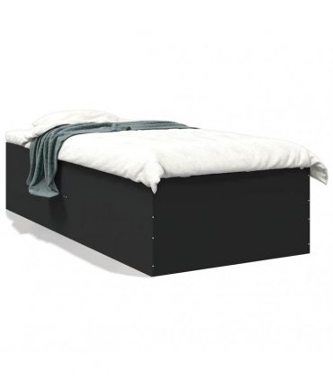vidaXL Bed Frame without Mattress Black 90x200 cm