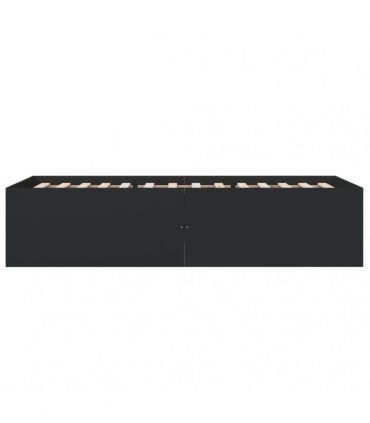 vidaXL Bed Frame without Mattress Black 90x200 cm