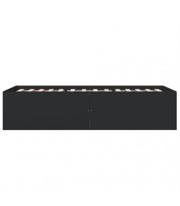 vidaXL Bed Frame without Mattress Black 90x190 cm Single
