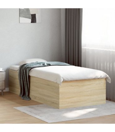 vidaXL Bed Frame without Mattress Sonoma Oak 90x190 cm Single