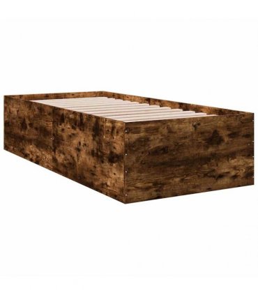 vidaXL Bed Frame without Mattress Smoked Oak 90x190 cm