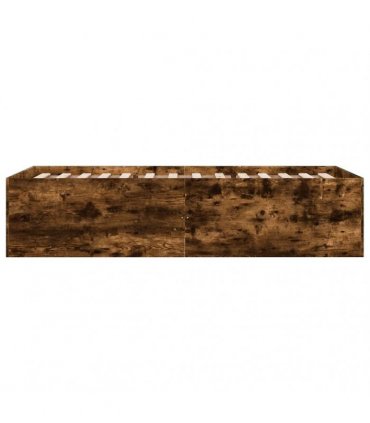 vidaXL Bed Frame without Mattress Smoked Oak 90x190 cm
