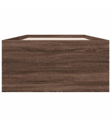 vidaXL Floor Bed Frame Brown Oak 90 x 190 cm Engineered Wood, Plywood